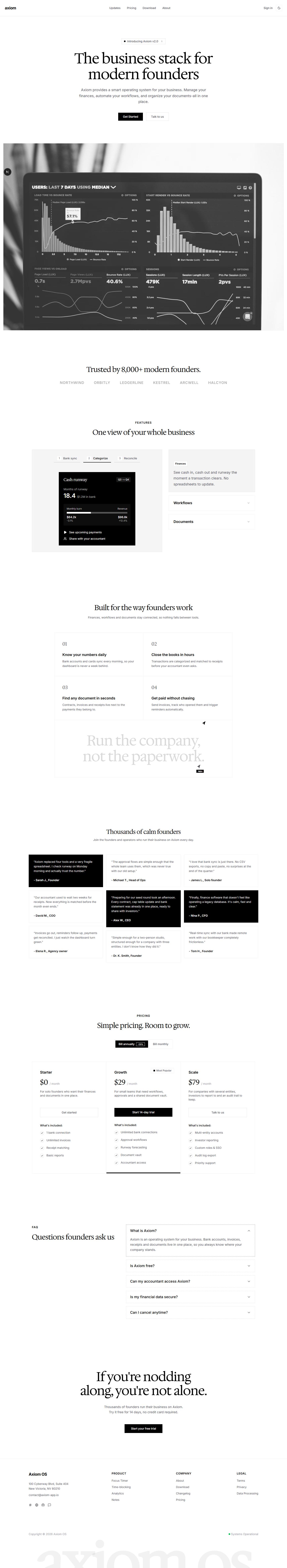 Axiom . Full page