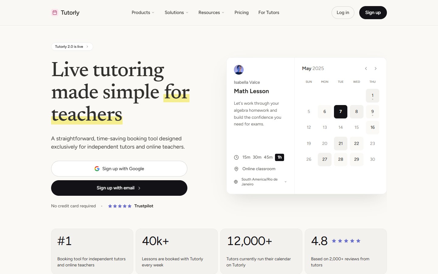 Preview of Tutorly